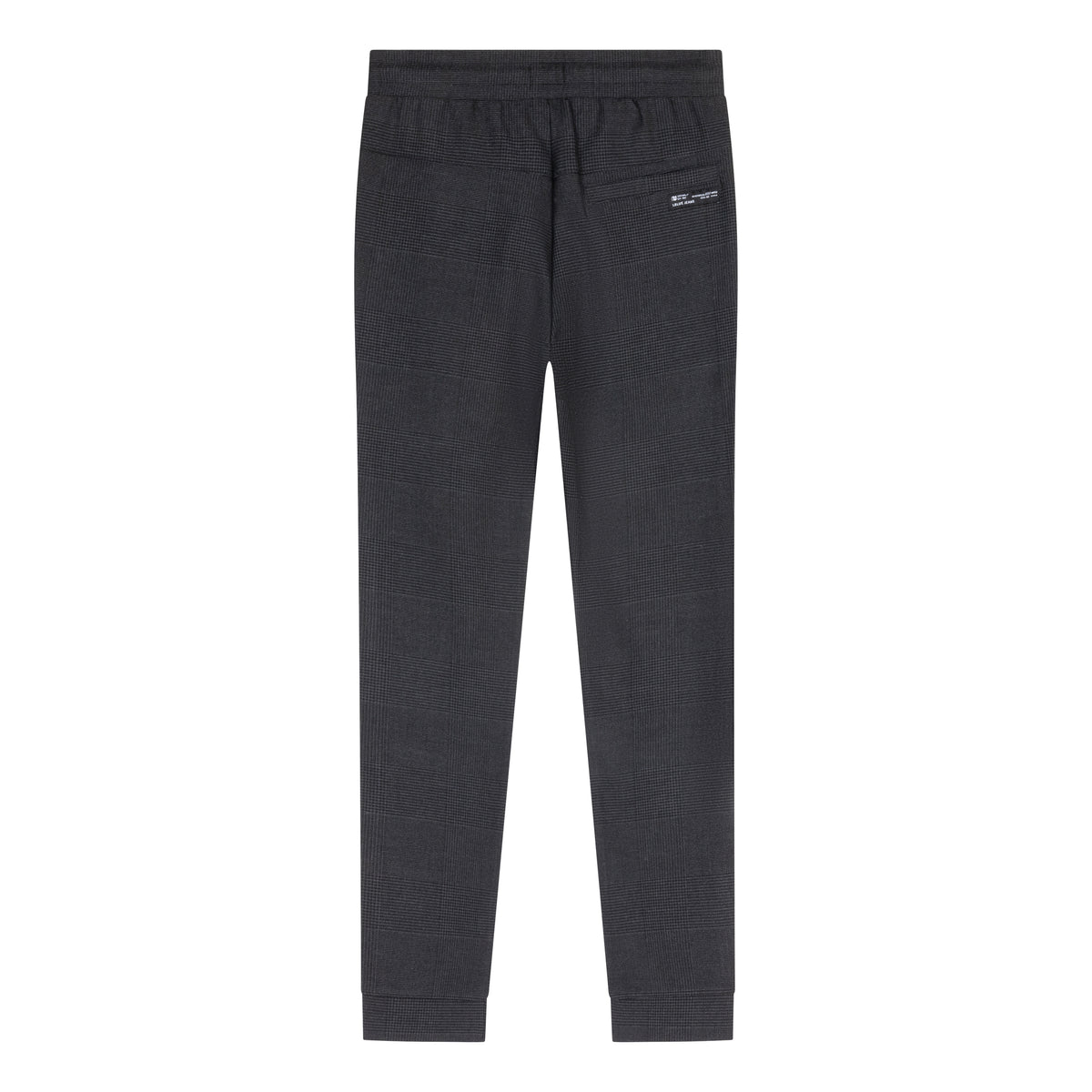 Jog Pant Check Zip | Black