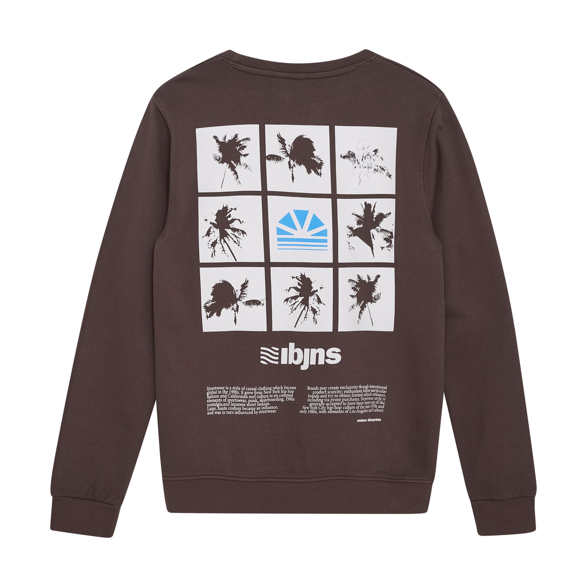 Sweater Washed Backprint I Ash Brown