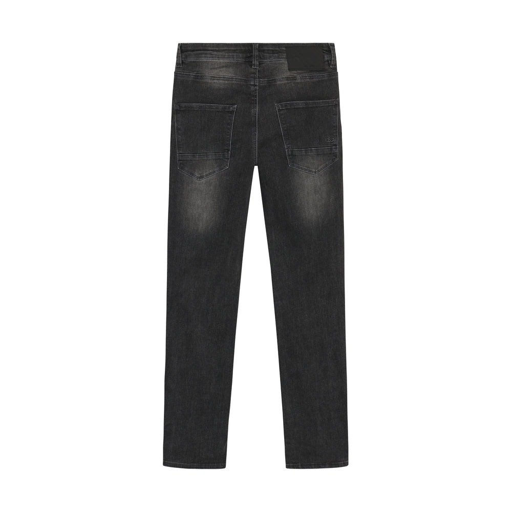 2555 Wide Straight Black Jeans | Black Denim