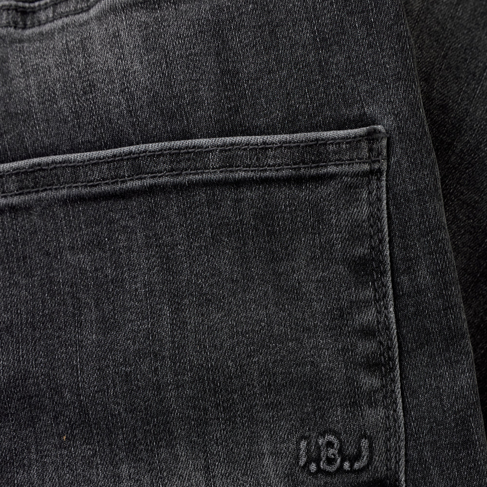 2555 Wide Straight Black Jeans | Black Denim