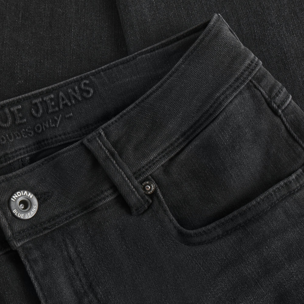 2556 Wide Straight Black Jeans | Black Denim