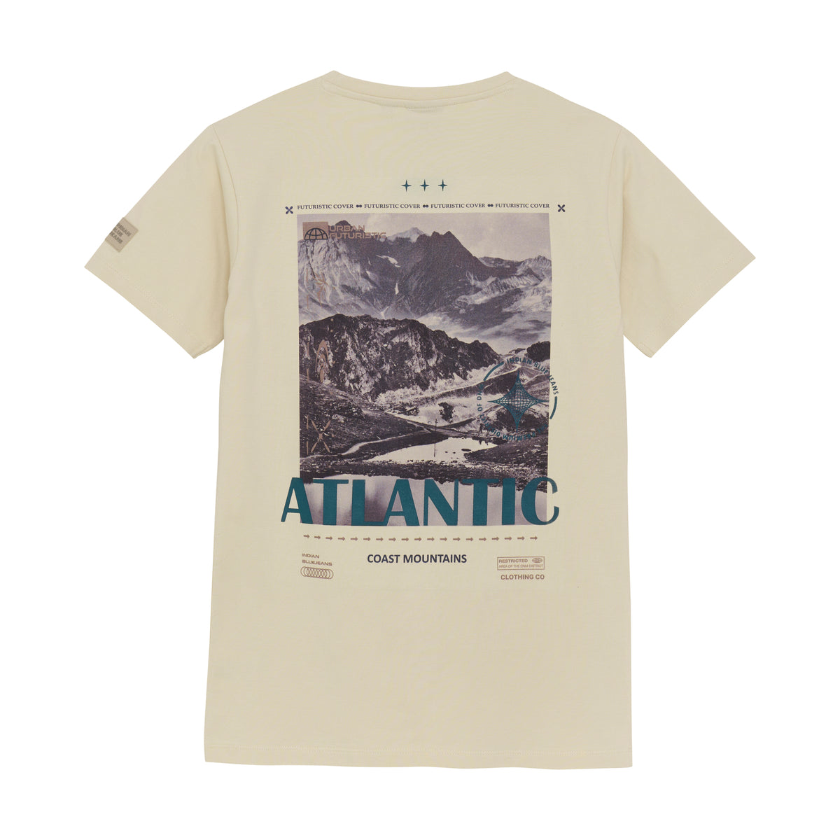 T-Shirt Chest Print I Sandshell