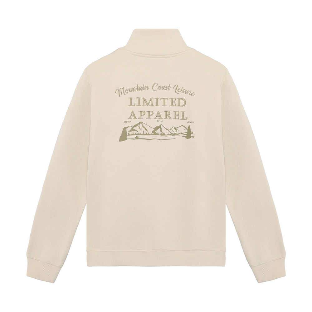 Sweater Zip Collar Print | Sandshell