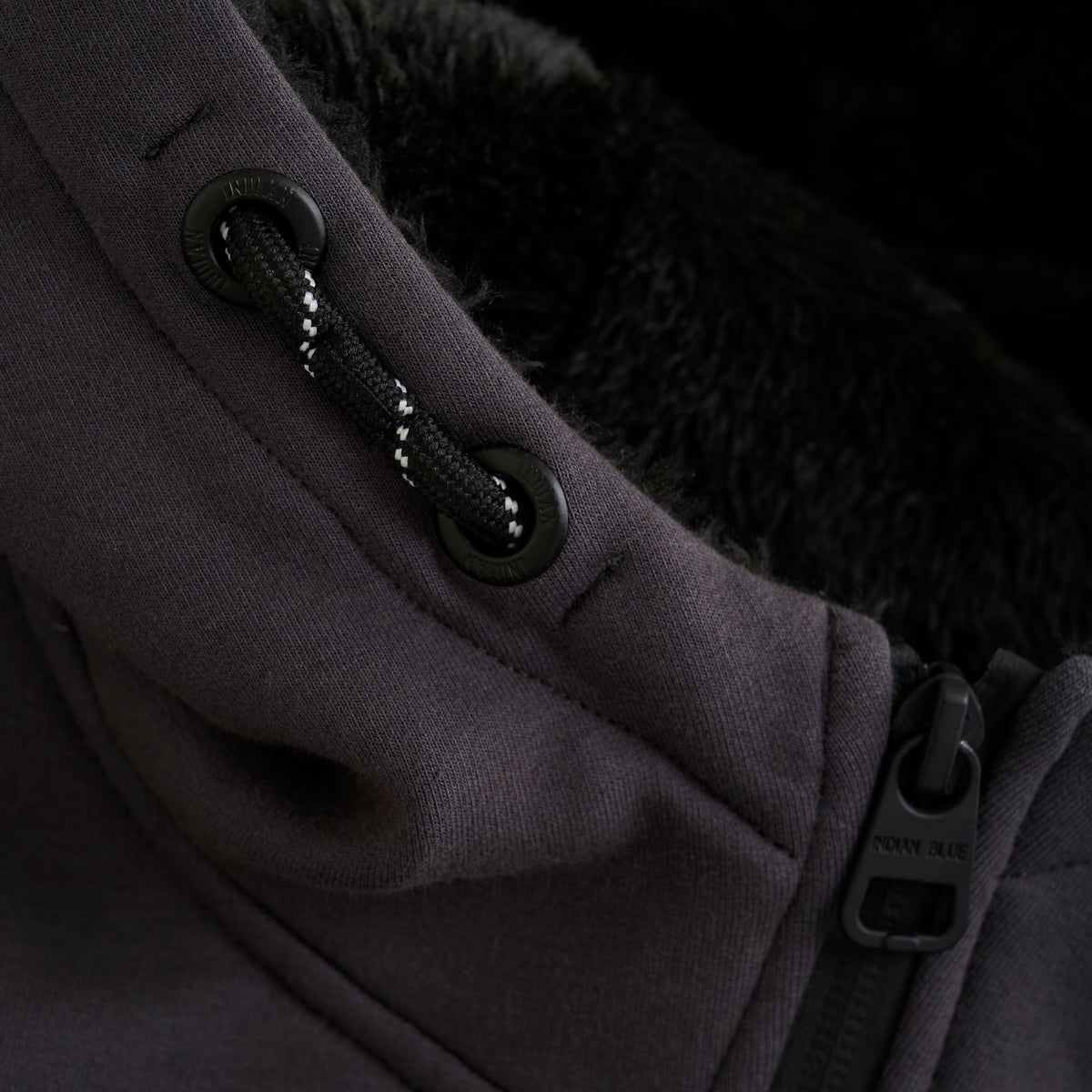 Hooded Zip Teddy | Phantom