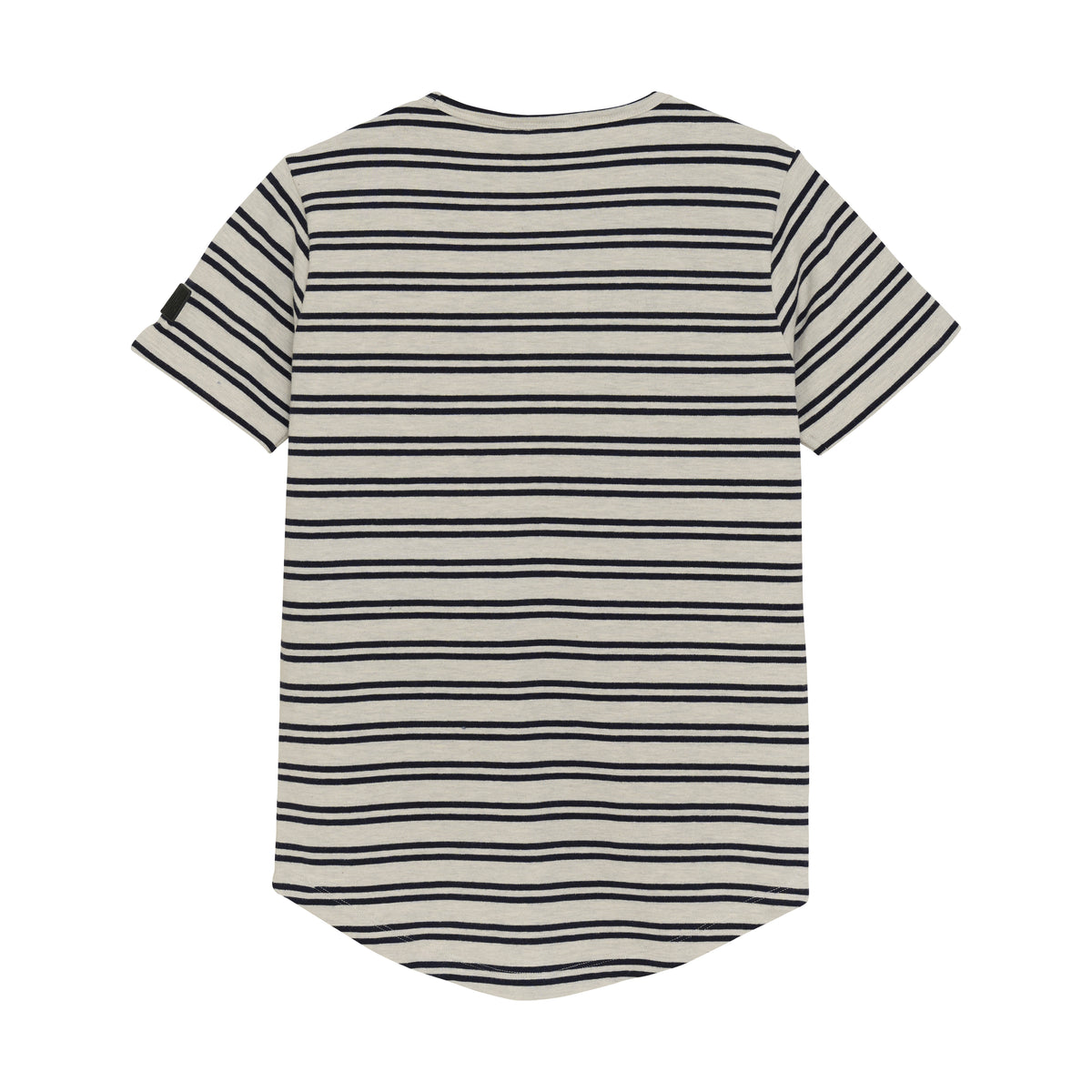 T-Shirt Stripe Badge | Light Grey Melange