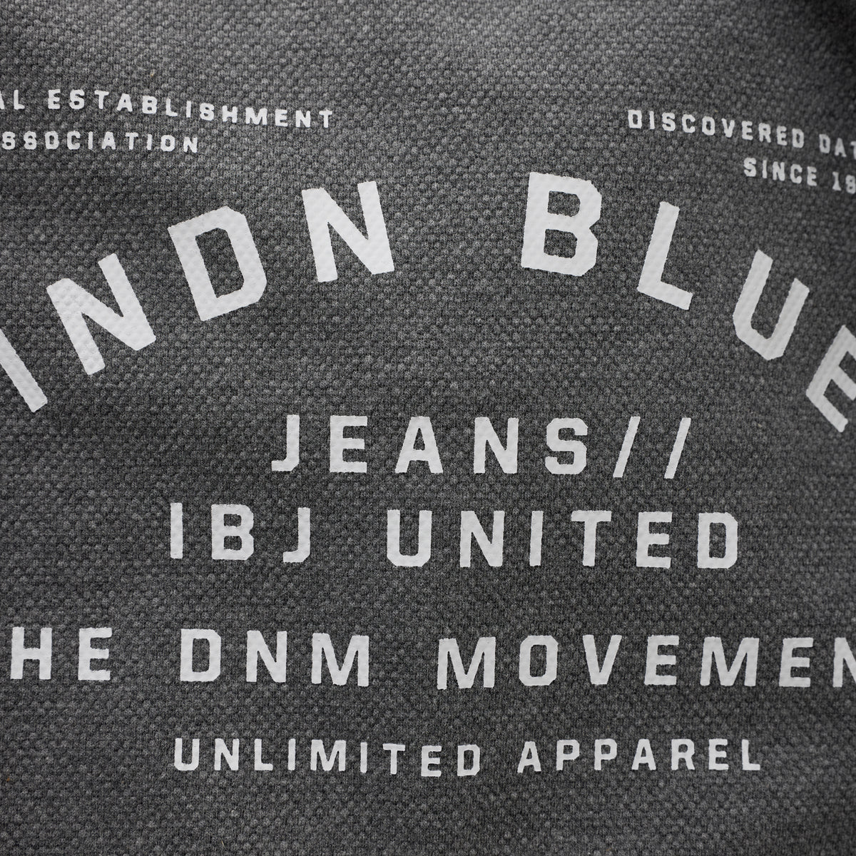 T-Shirt Longsleeve Indian Blue | Dark Grey Melange