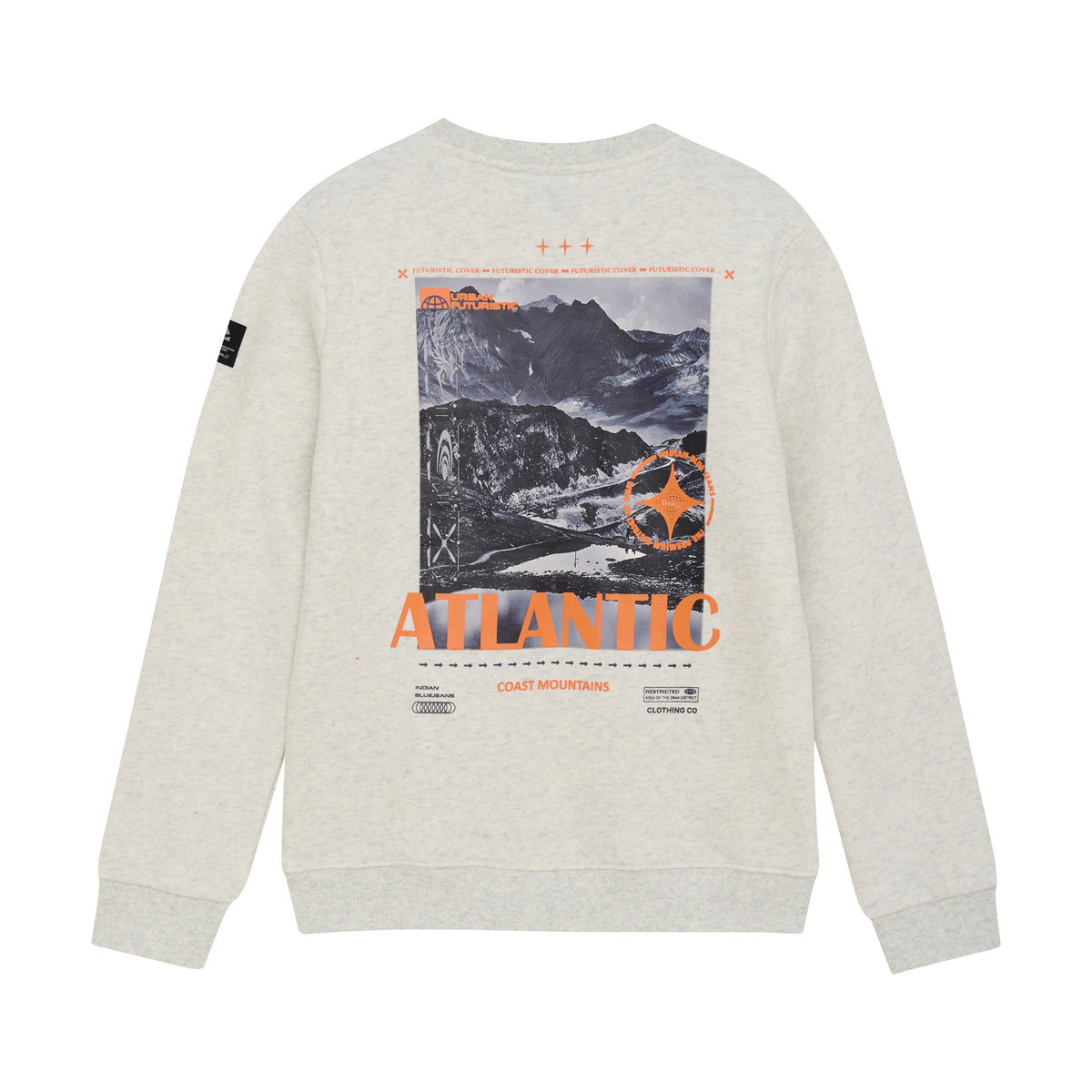 Loose fit Sweat Melange I  Light Grey Melange