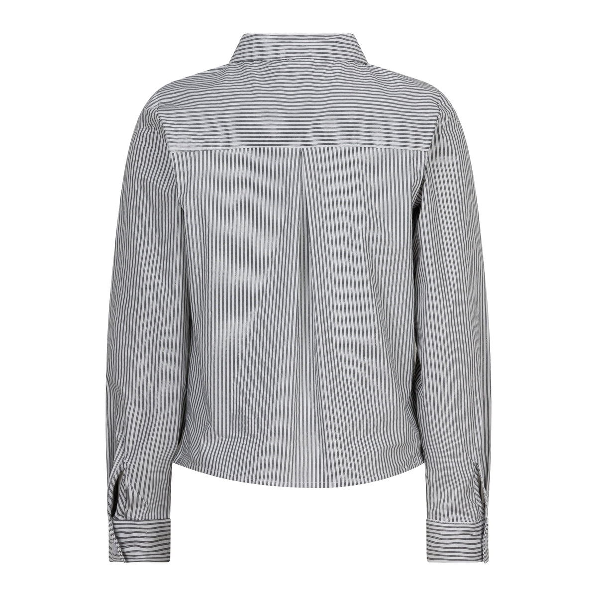 Striped Cropped Shirt LS | Lily White