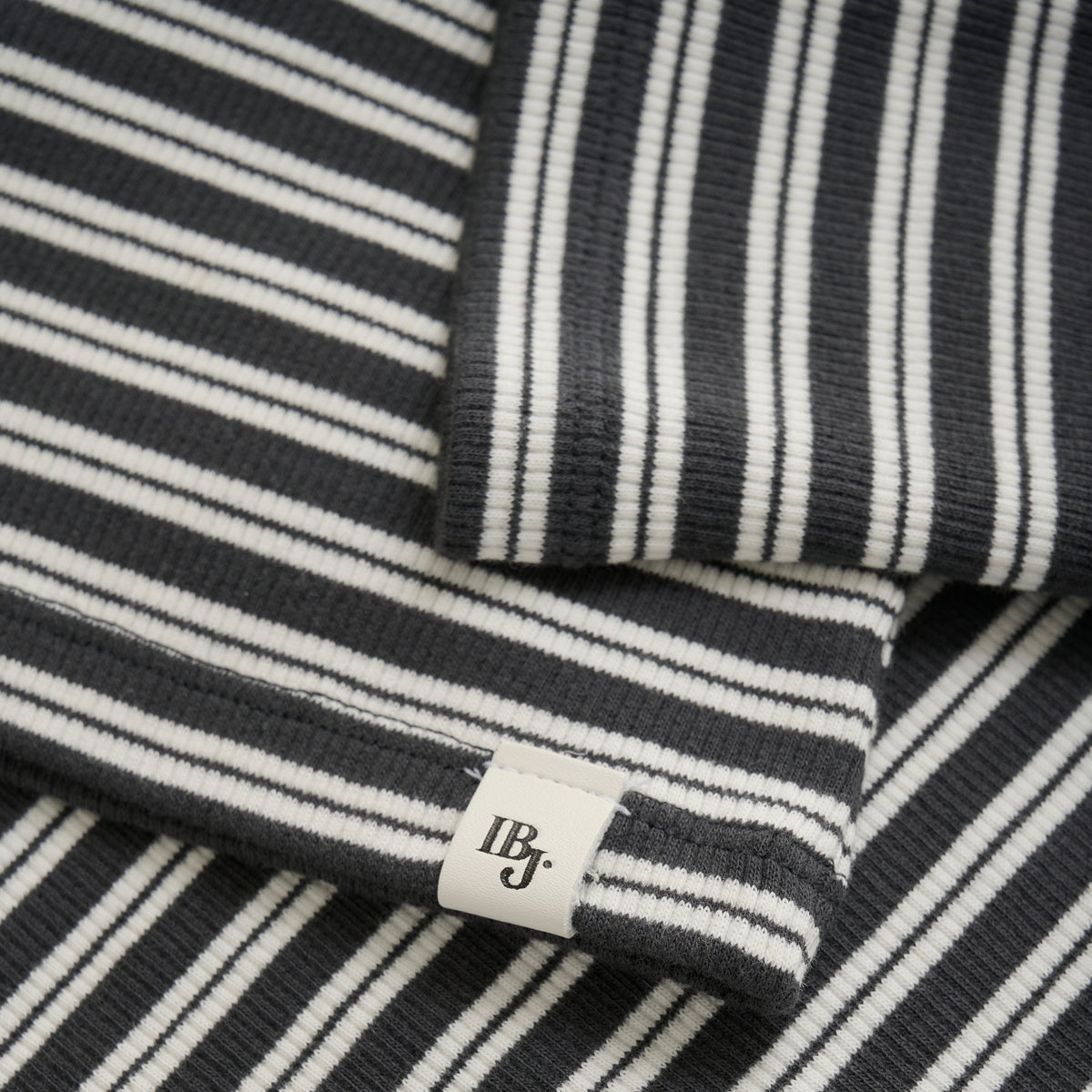 T-shirt LS Cropped Striped | Phantom