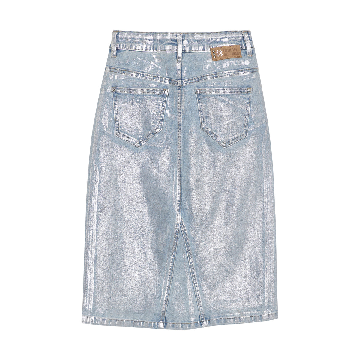 Long Denim Skirt Silver | Silver