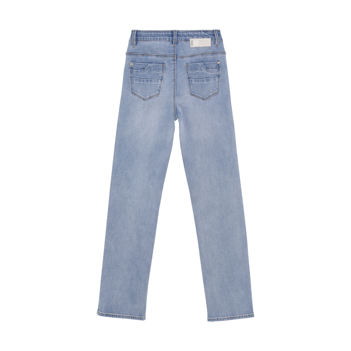 Straight Fit Studs | Light Blue Denim