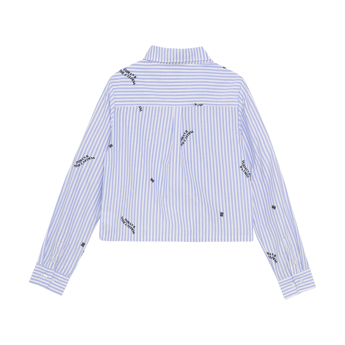 Shirt Cropped Stripe | Chambray Blue