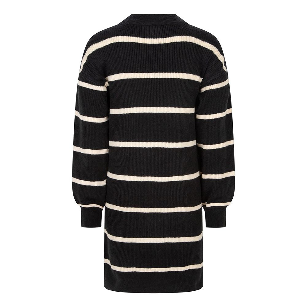 Knitwear Striped Dress | Black