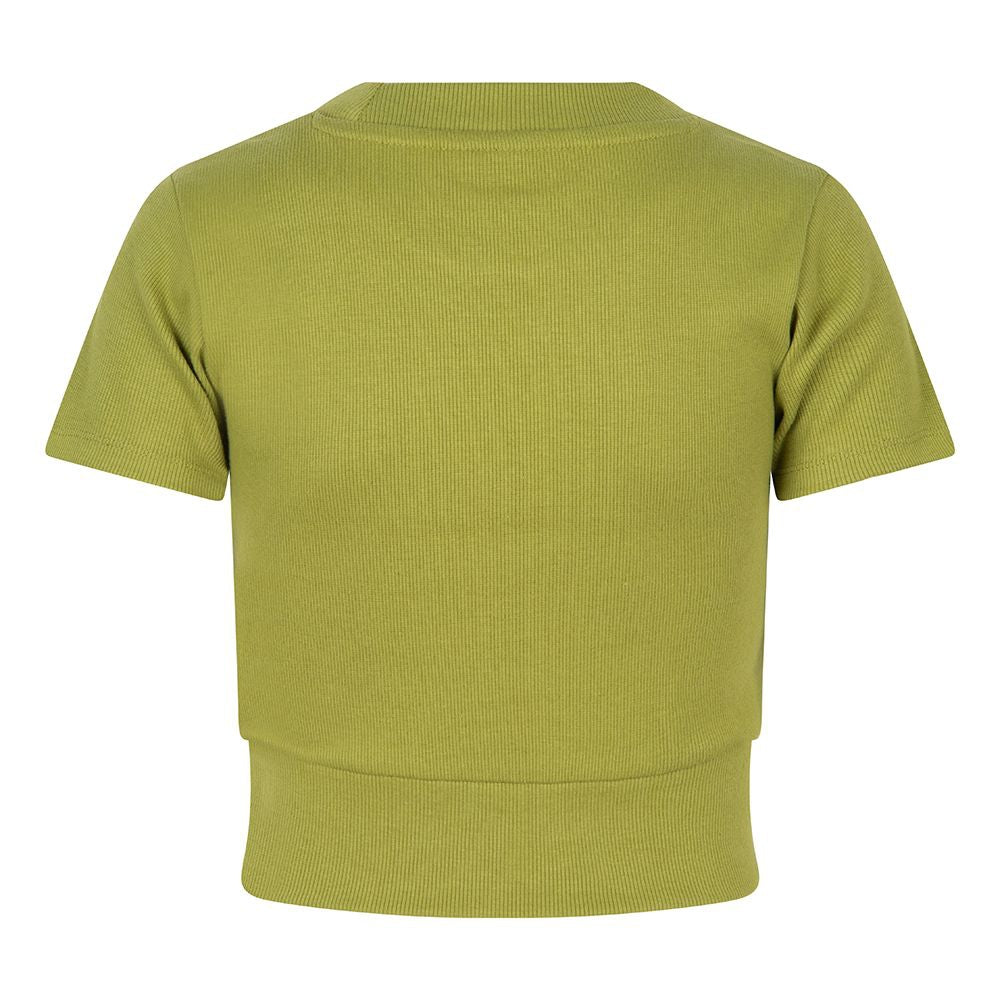 SS Cropped Turtle Neck | Bright Moss