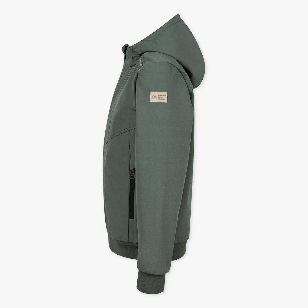 Soft Shell Hooded Jacket | Army
