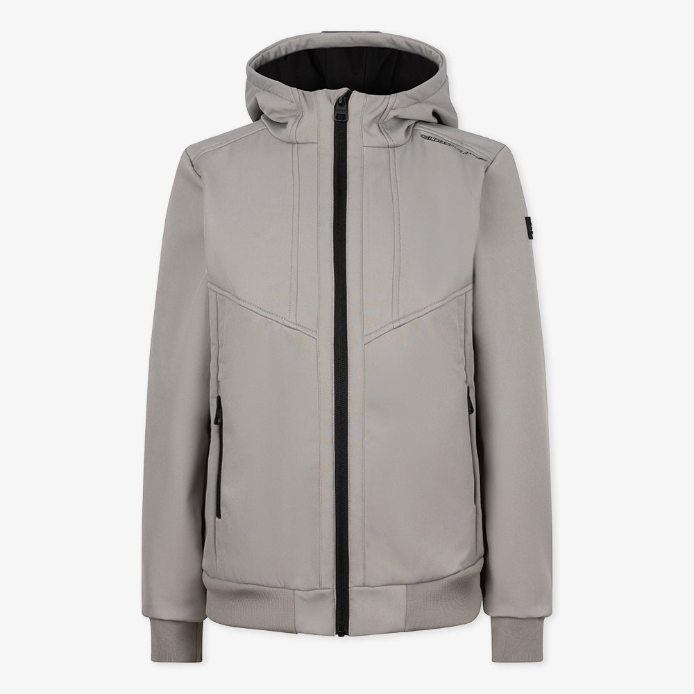 Soft Shell Hooded Jacket | Grey Sand