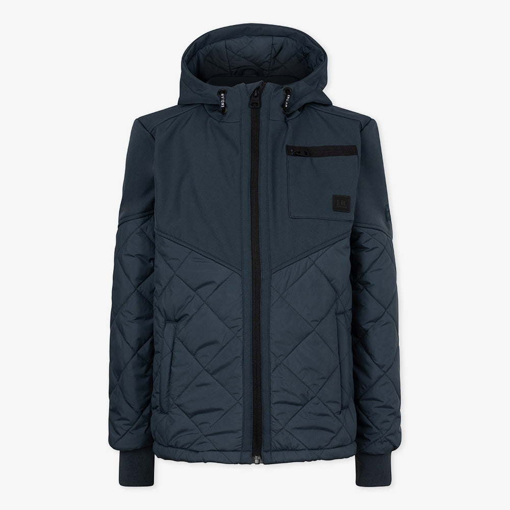 Quilted Soft Shell Hooded Jacket | Deep Antra