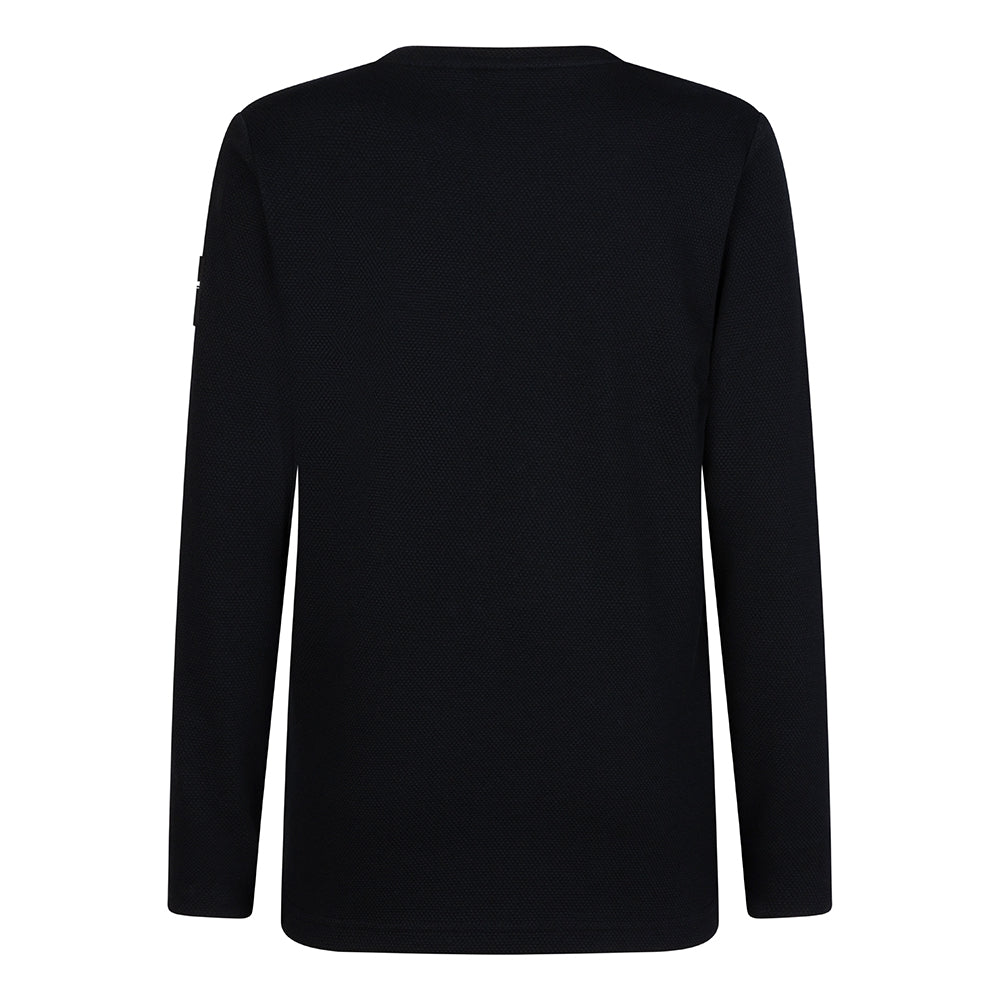 T-Shirt Longsleeve Fancy Pique | Black