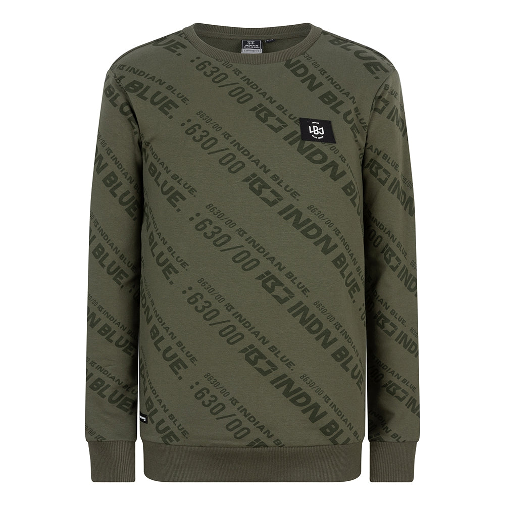 Sweater Indian all over | Camo Green