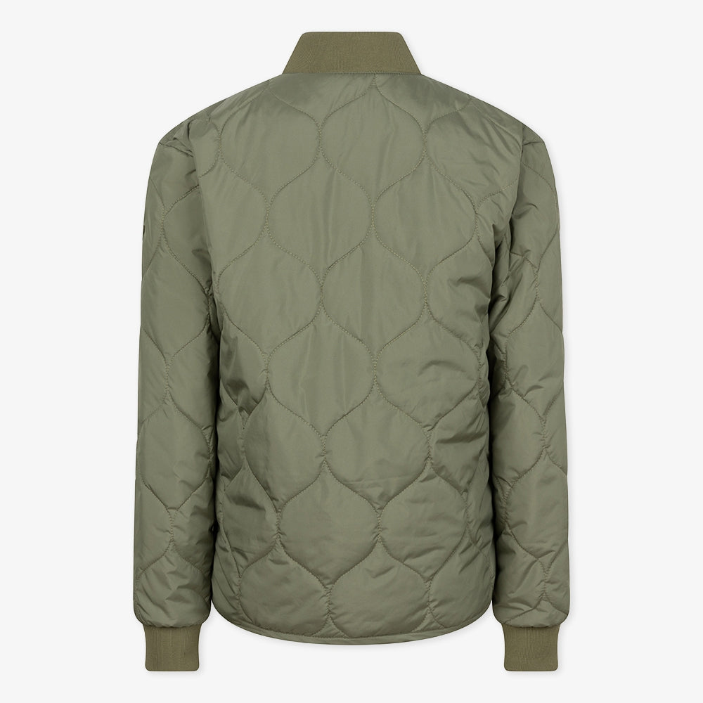 Quilted College Jacket | Olive