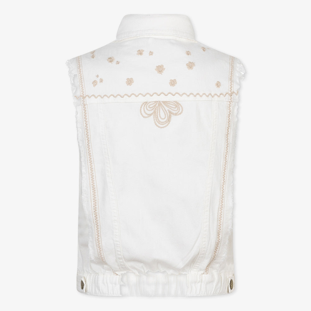 Gilet Embroidery | Lily White