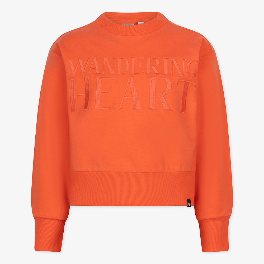 SWEATER WANDERING HEART | Bright Coral
