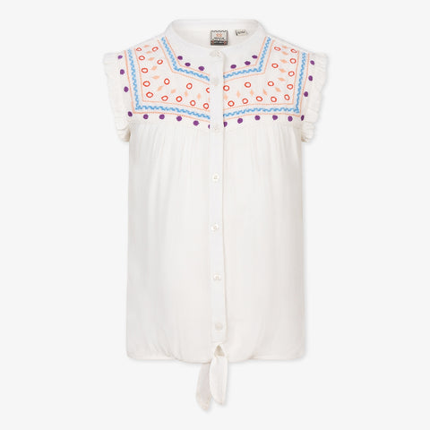 Festival Embroidery Shirt | White