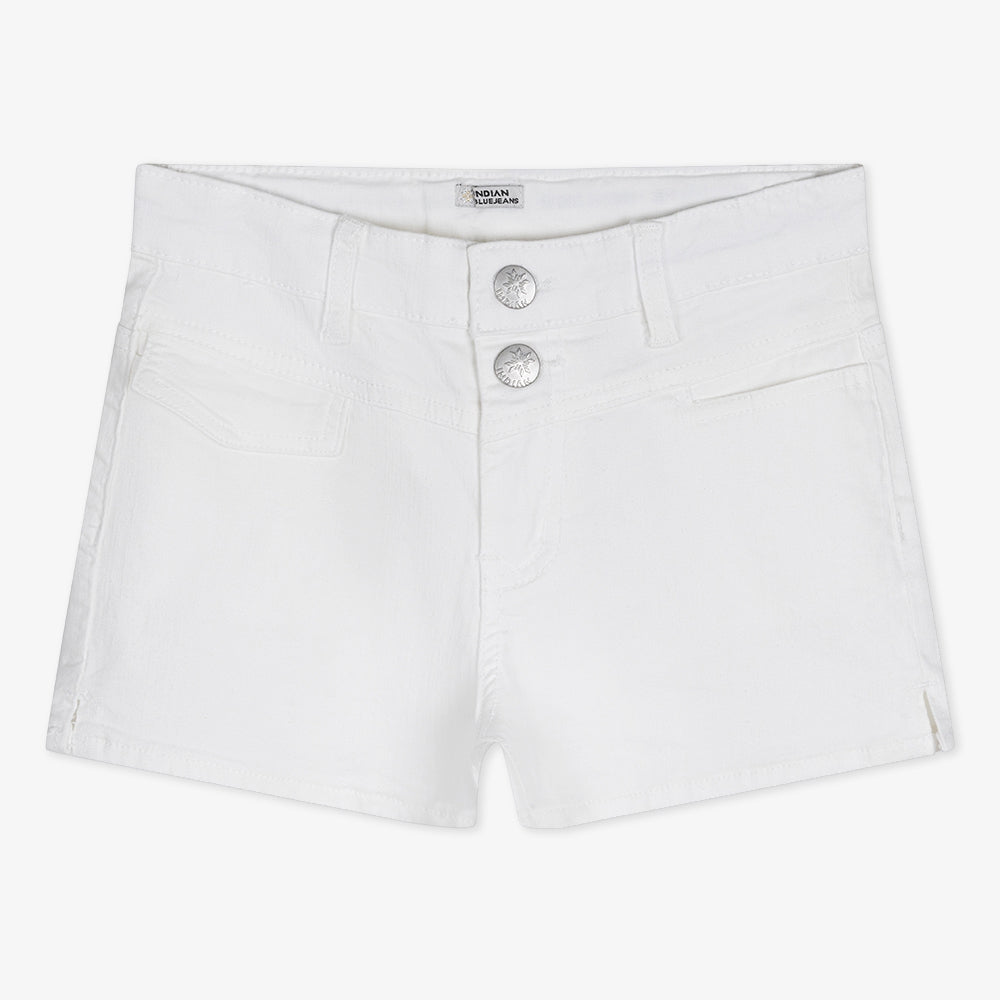 Denim Short Pocket | White