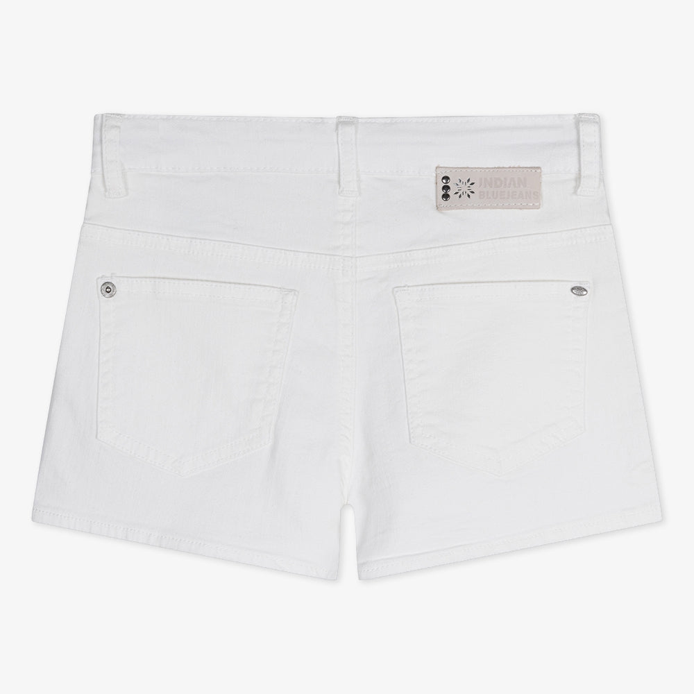 Denim Short Pocket | White