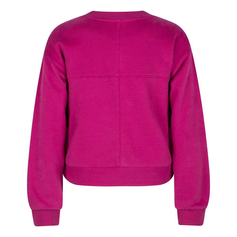 Organic Sweater Satin Print | Festival Pink