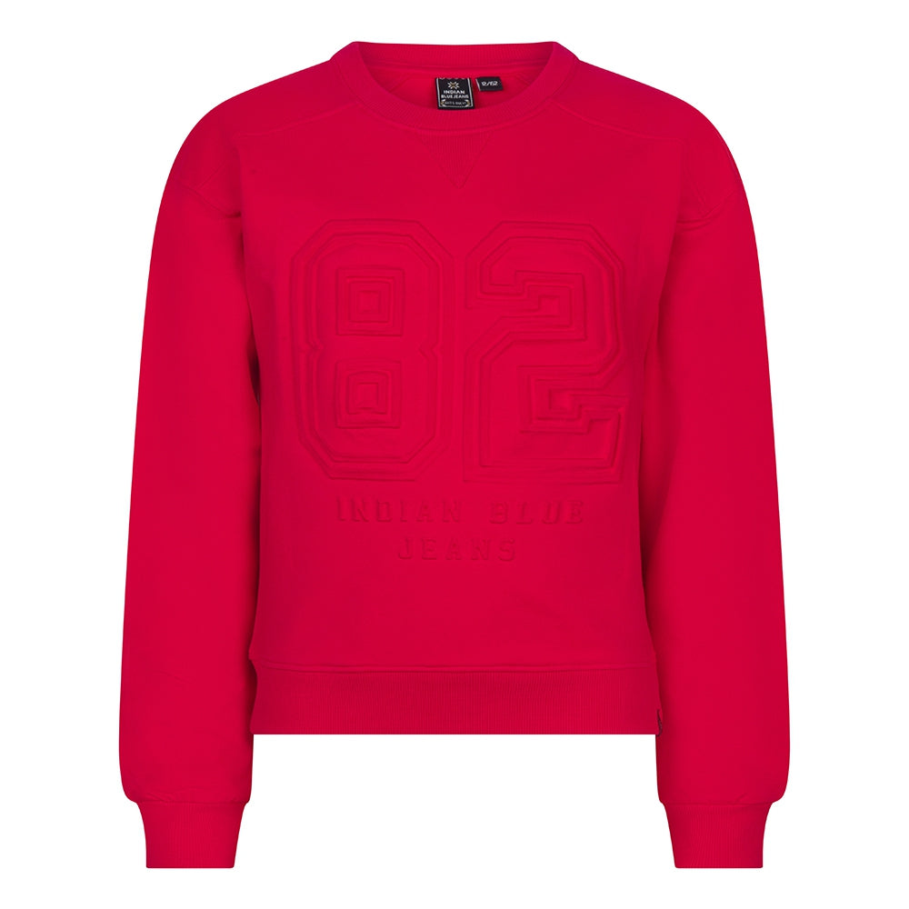 Sweater Embossed Print | Bright Magenta