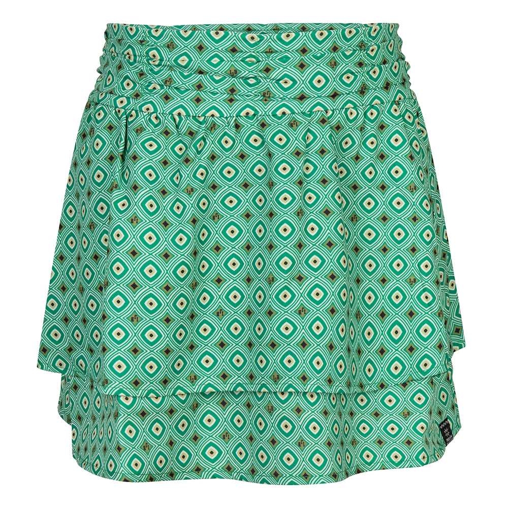 Skirt Geometric Print | Grass Green