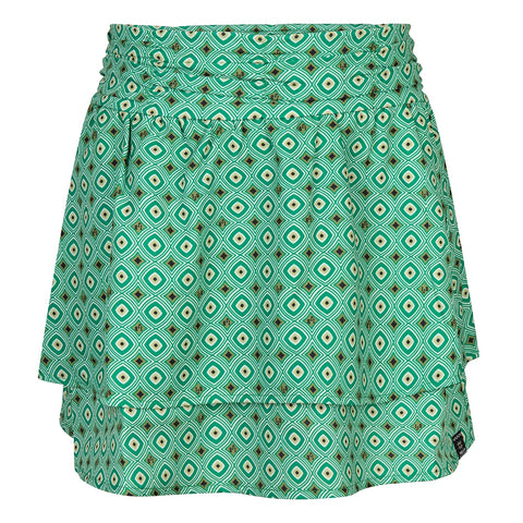 Skirt Geometric Print | Grass Green