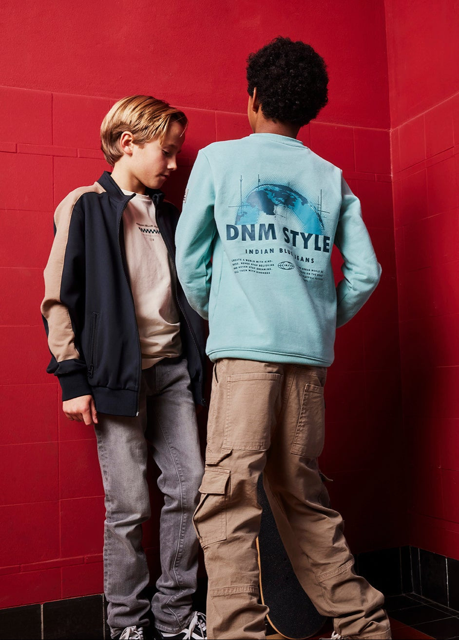 Zipper Jacket Contrast Sleeve | Phantom