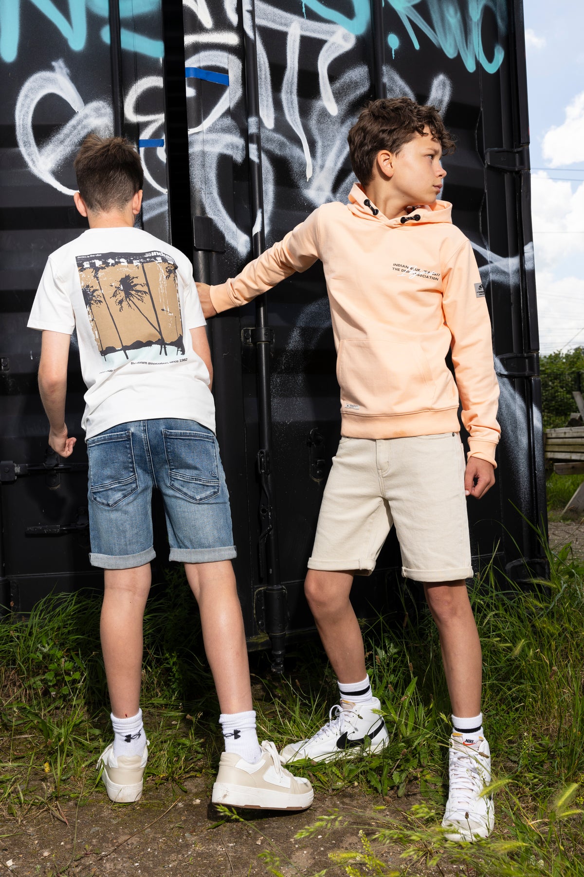 Denim Wide Shorts Sand