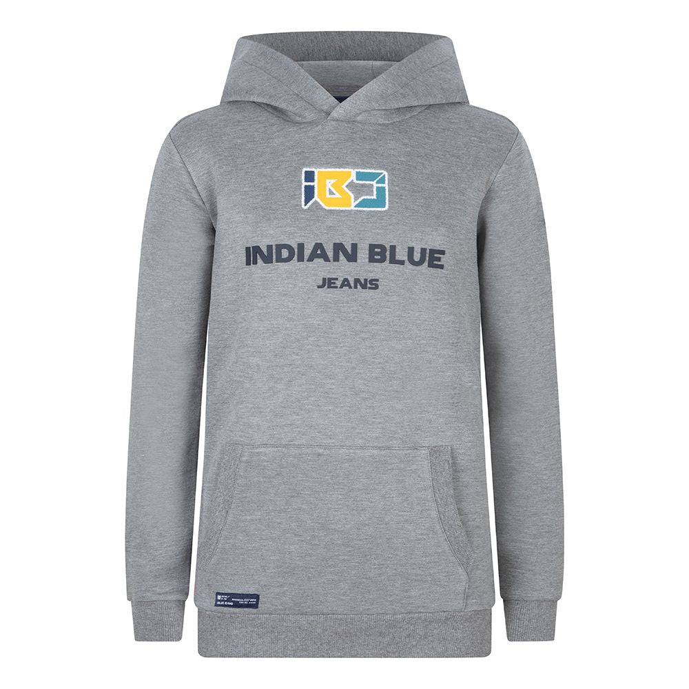 Hoodie IBJ Pique Scuba | Medium Grey Melange