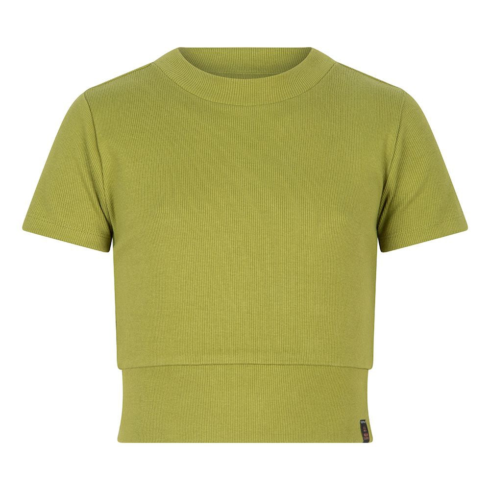 SS Cropped Turtle Neck | Bright Moss