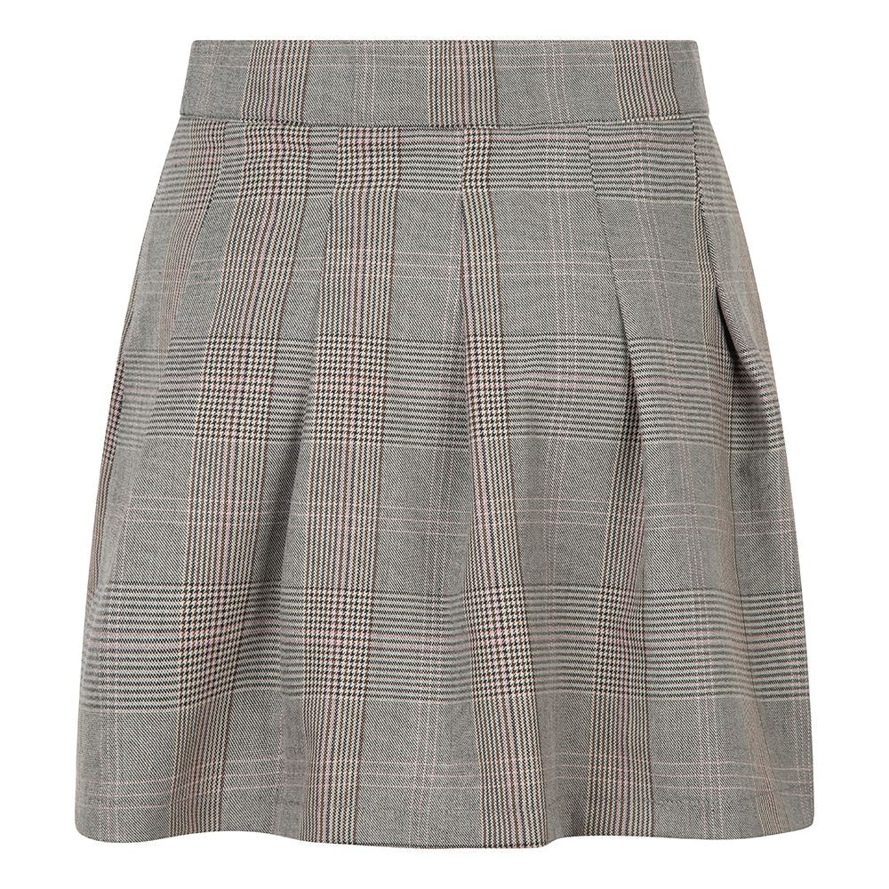 Checked Pleated Skirt | Black